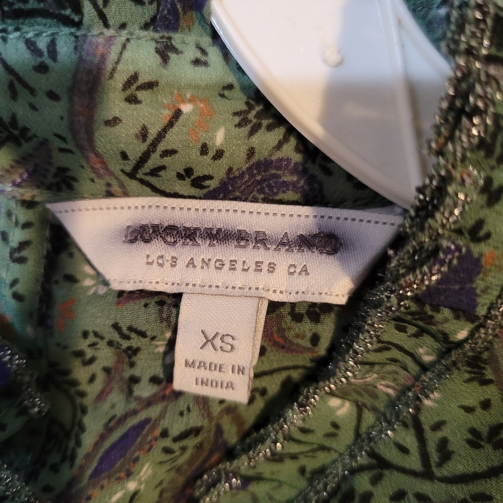 Lucky Brand Floral Paisley Print Bell Sleeve Fairy Victorian Style Blouse | XS - Picture 8 of 8